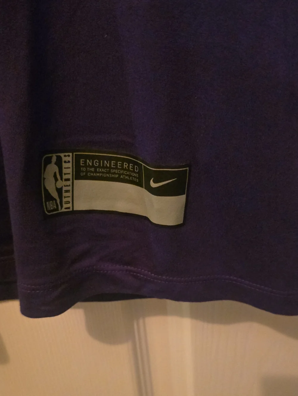 Nike Purple Lakers Long Sleeve Tee with Yellow Logo